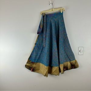 Reversible Upcycled Magic Sari Wrap Maxi Skirts BIN183